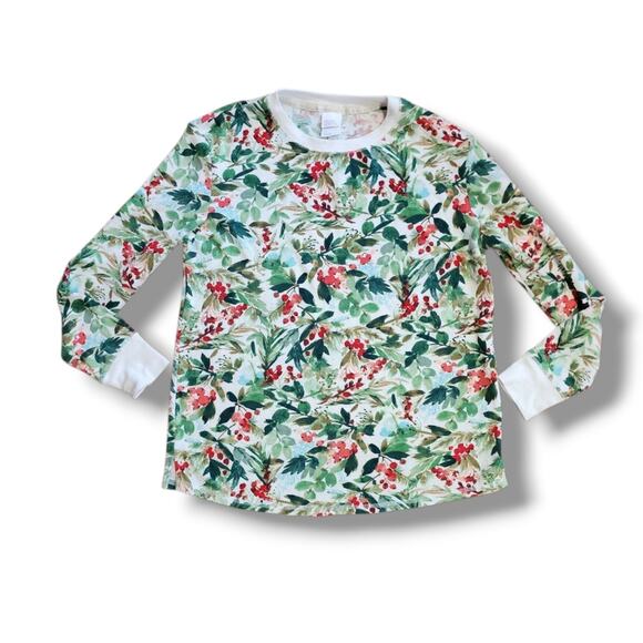 Stars Above Winter Holidays Print Thermal Pajamas Set - Picture 6 of 8